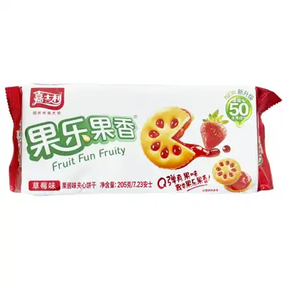 嘉士利蓝莓味果酱夹心饼干205g
