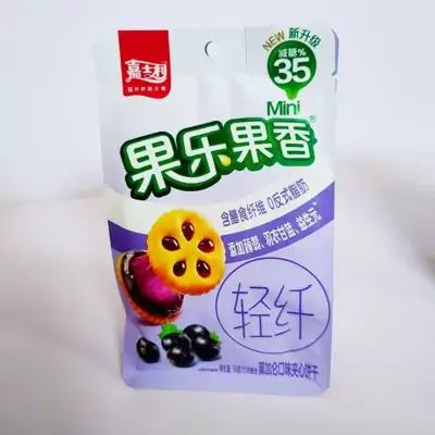 嘉士利轻食果纤黑加仑味夹心饼干59g