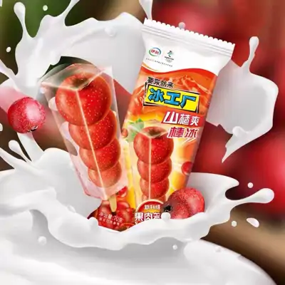 伊利冰工厂升级版山楂爽棒冰70g