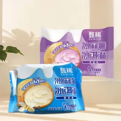 伊利香草味冰麻薯