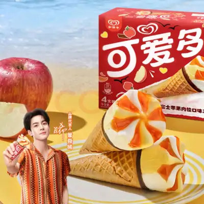 可爱多脆筒富士苹果肉桂4支盒装