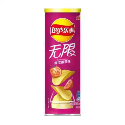 乐事罐装薯片鲜浓番茄味90g