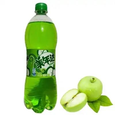美年达青苹果味900ml