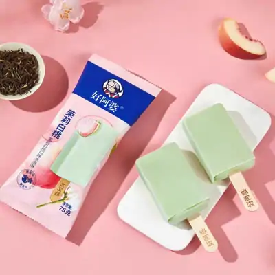 好阿婆茉莉白桃口味冰淇淋